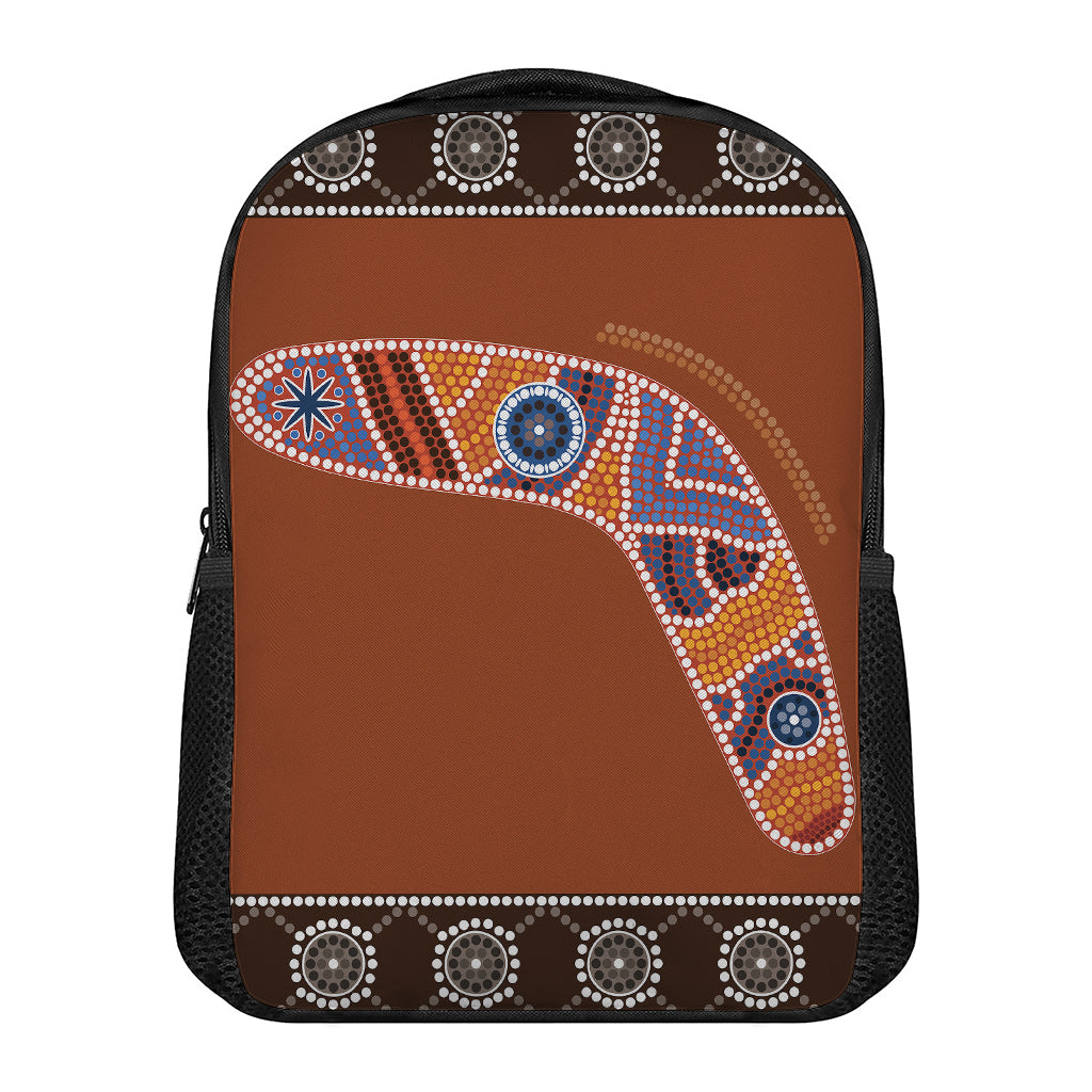 Aboriginal Dot Boomerang Print Casual Backpack