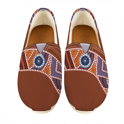 Aboriginal Dot Boomerang Print Casual Shoes