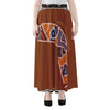 Aboriginal Dot Boomerang Print Chiffon Maxi Skirt