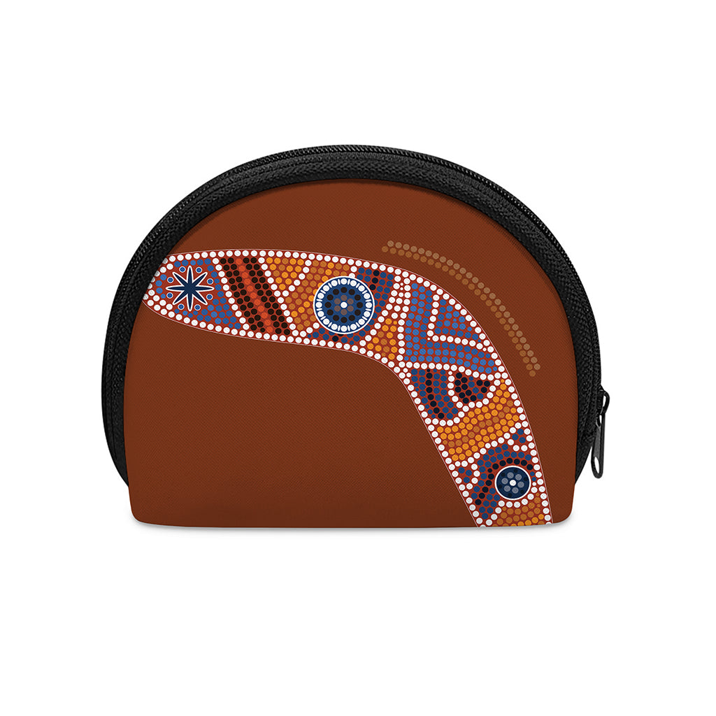 Aboriginal Dot Boomerang Print Coin Purse
