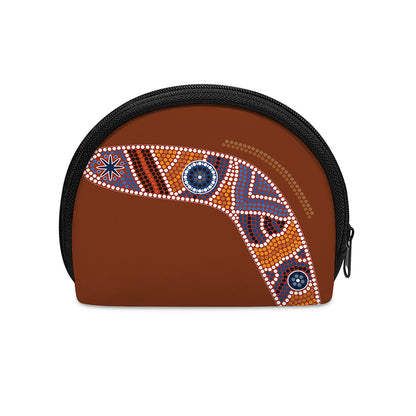 Aboriginal Dot Boomerang Print Coin Purse