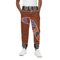 Aboriginal Dot Boomerang Print Cotton Sweatpants
