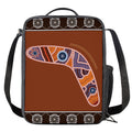 Aboriginal Dot Boomerang Print Crossbody Lunch Bag