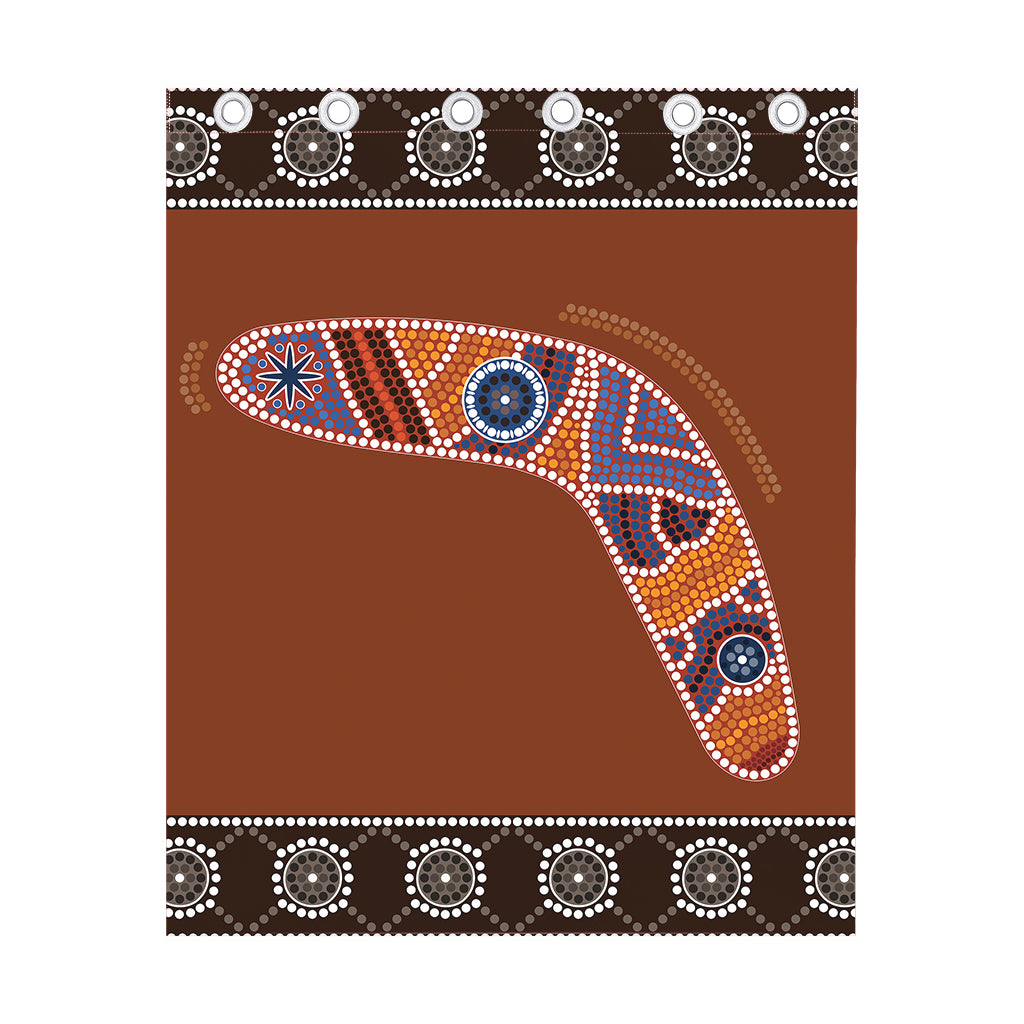 Aboriginal Dot Boomerang Print Curtain