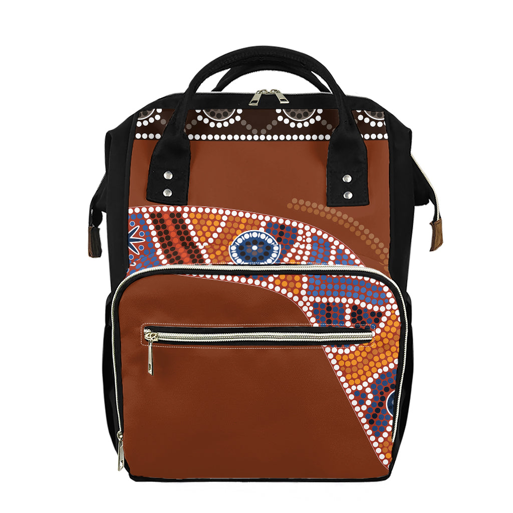 Aboriginal Dot Boomerang Print Diaper Bag