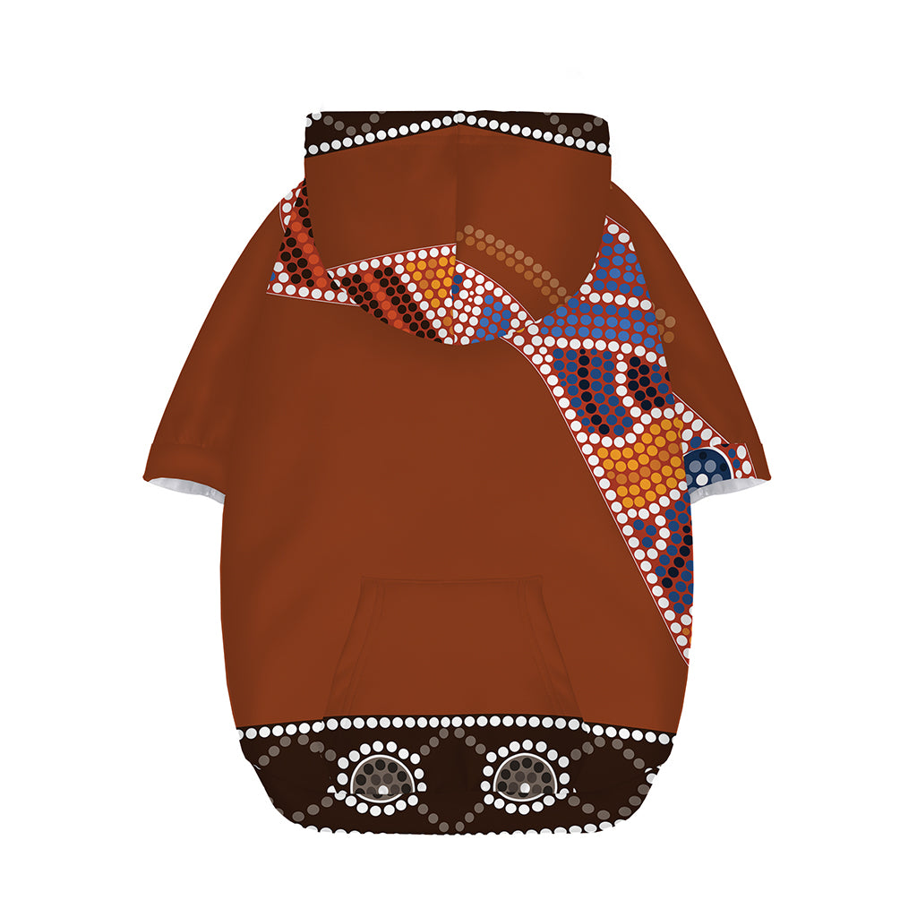 Aboriginal Dot Boomerang Print Dog Zip Up Hoodie