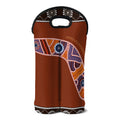 Aboriginal Dot Boomerang Print Double Neoprene Wine Tote