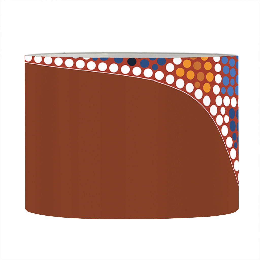 Aboriginal Dot Boomerang Print Drum Lamp Shade
