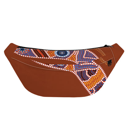 Aboriginal Dot Boomerang Print Fanny Pack