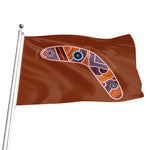 Aboriginal Dot Boomerang Print Flag