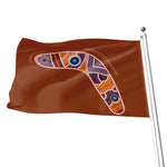 Aboriginal Dot Boomerang Print Flag
