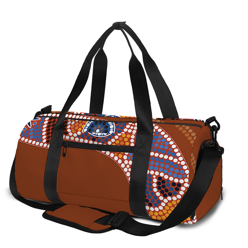 Aboriginal Dot Boomerang Print Gym Bag