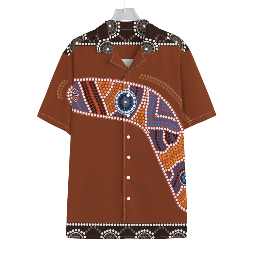 Aboriginal Dot Boomerang Print Hawaiian Shirt