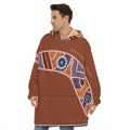 Aboriginal Dot Boomerang Print Hoodie Blanket