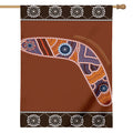 Aboriginal Dot Boomerang Print House Flag