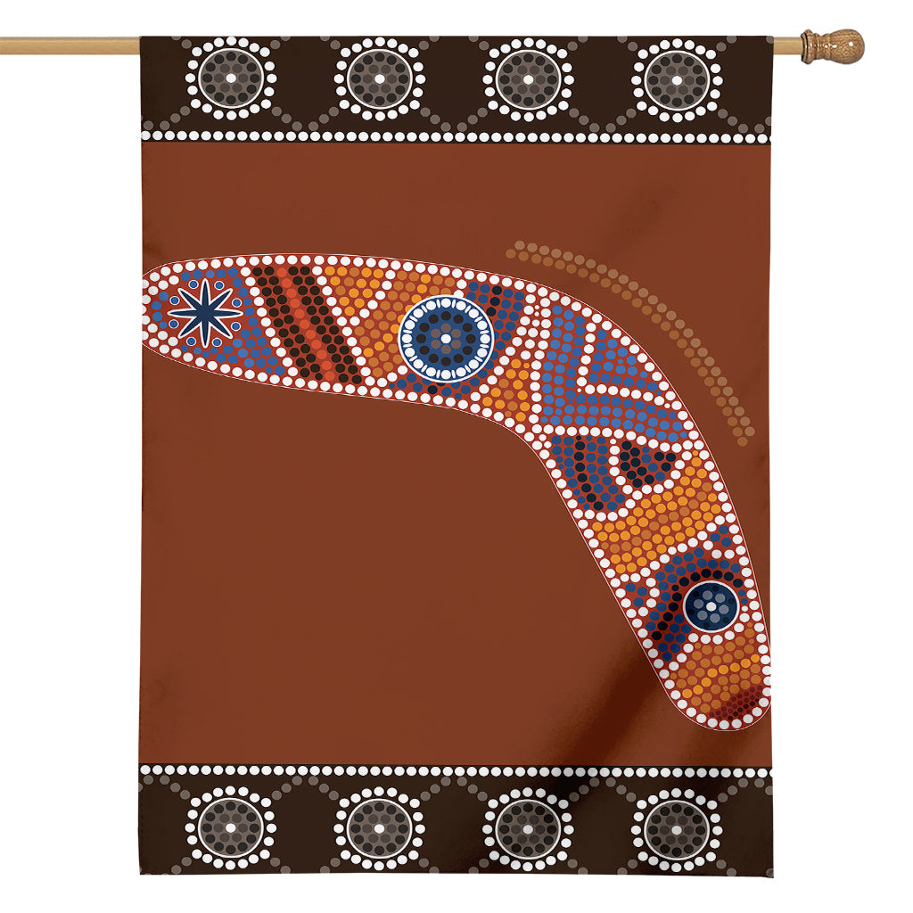 Aboriginal Dot Boomerang Print House Flag