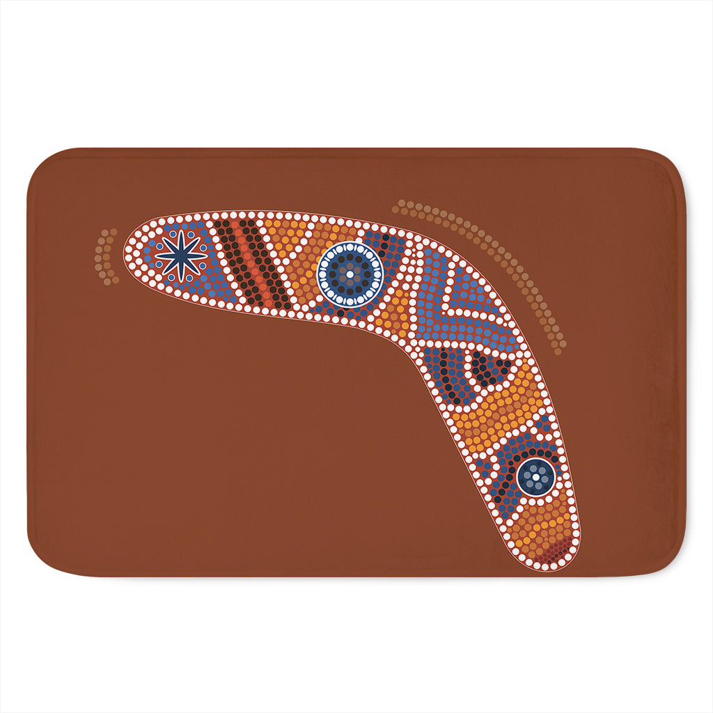 Aboriginal Dot Boomerang Print Indoor Door Mat