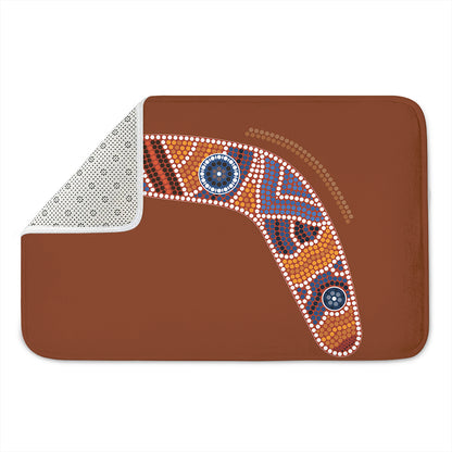 Aboriginal Dot Boomerang Print Indoor Door Mat
