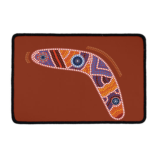 Aboriginal Dot Boomerang Print Kitchen Mat