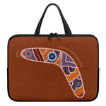 Aboriginal Dot Boomerang Print Laptop Sleeve With Handle