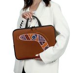 Aboriginal Dot Boomerang Print Laptop Sleeve With Handle