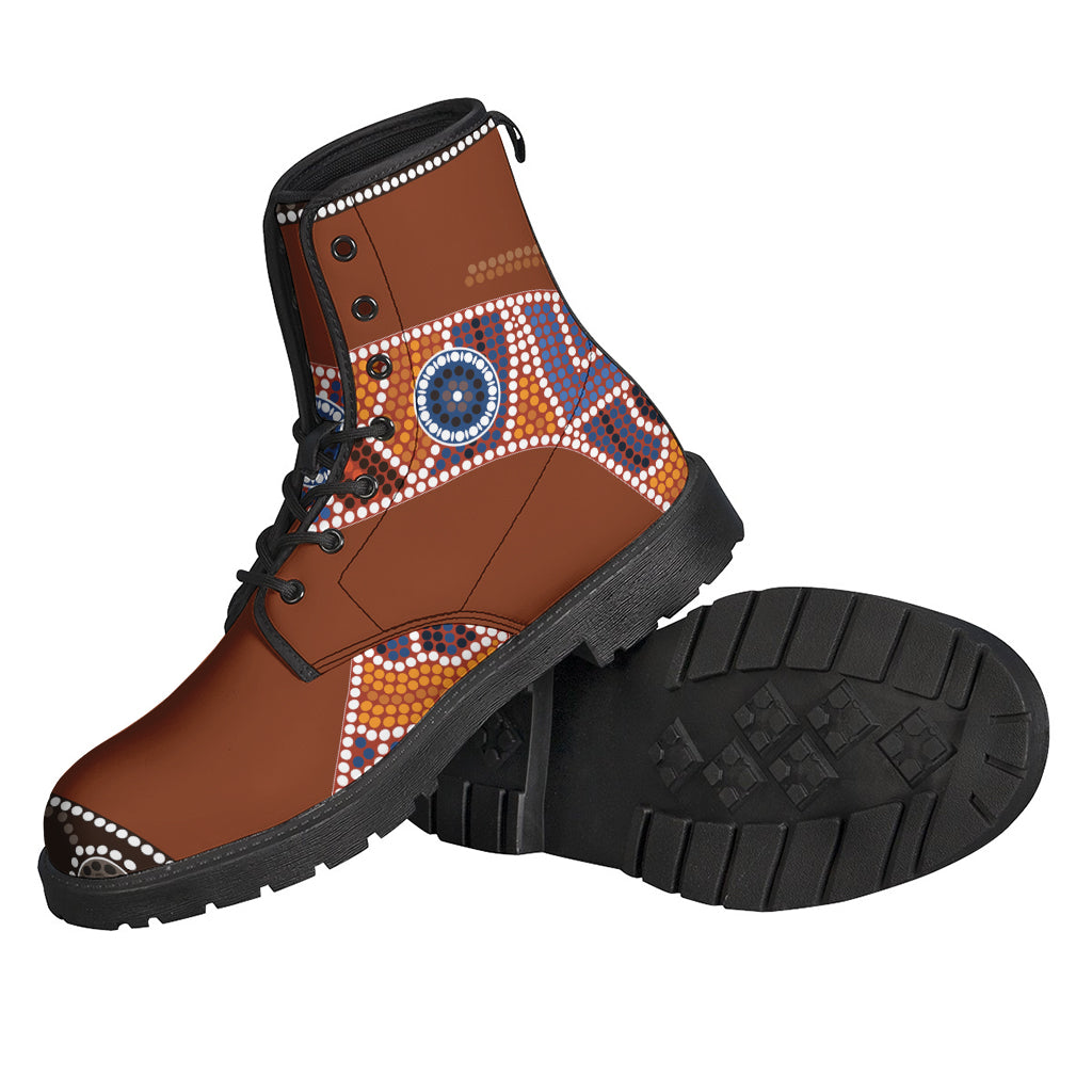 Aboriginal Dot Boomerang Print Backpack