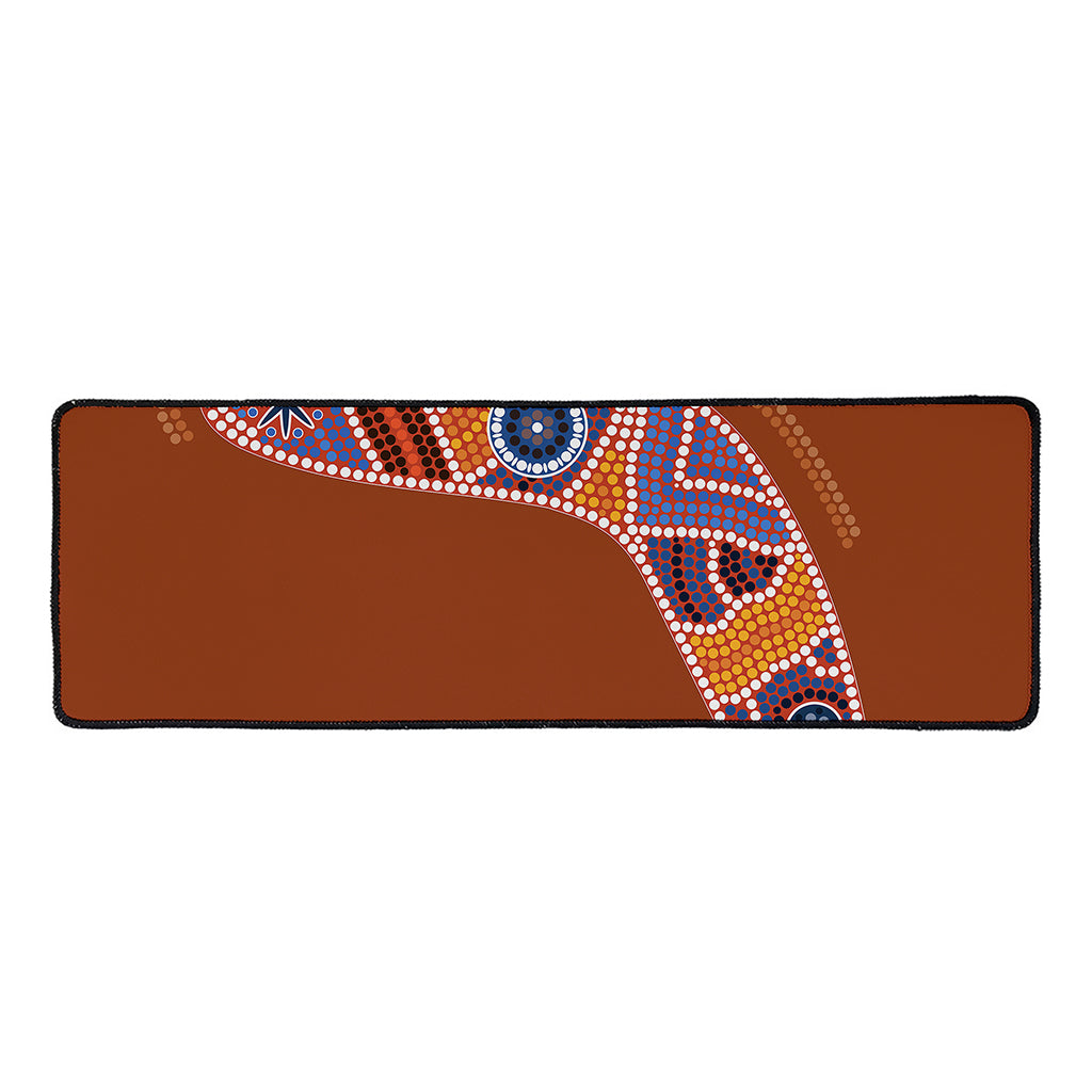 Aboriginal Dot Boomerang Print Long Kitchen Mat