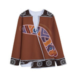 Aboriginal Dot Boomerang Print Long Sleeve Short Coat