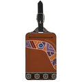 Aboriginal Dot Boomerang Print Luggage Tag