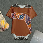 Aboriginal Dot Boomerang Print Men's Bodysuit