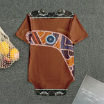 Aboriginal Dot Boomerang Print Men's Bodysuit