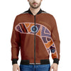 Aboriginal Dot Boomerang Print Men's Bomber Jacket