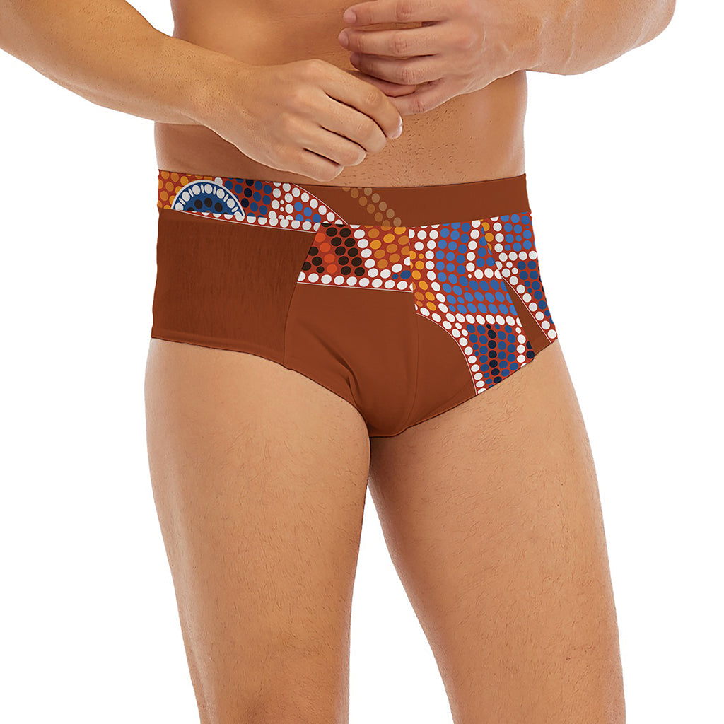 Aboriginal Dot Boomerang Print Men's Briefs
