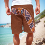 Aboriginal Dot Boomerang Print Men's Cargo Shorts