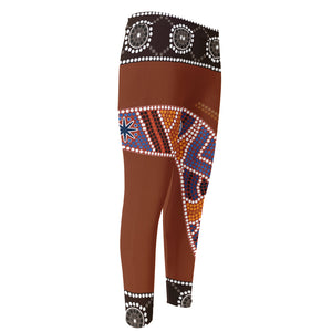 Aboriginal Dot Boomerang Print Men's Compression Pants