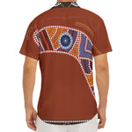 Aboriginal Dot Boomerang Print Men's Deep V-Neck Shirt