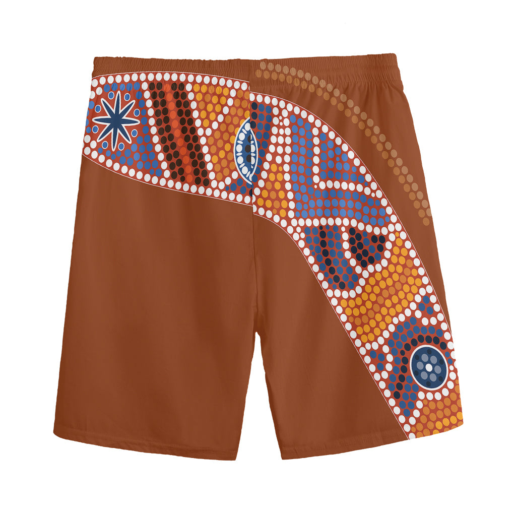 Aboriginal Dot Boomerang Print Men's Sports Shorts