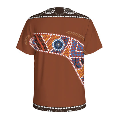 Aboriginal Dot Boomerang Print Men's Sports T-Shirt