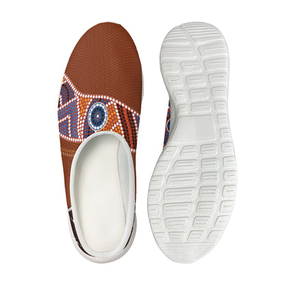 Aboriginal Dot Boomerang Print Mesh Casual Shoes