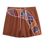 Aboriginal Dot Boomerang Print Mesh Shorts
