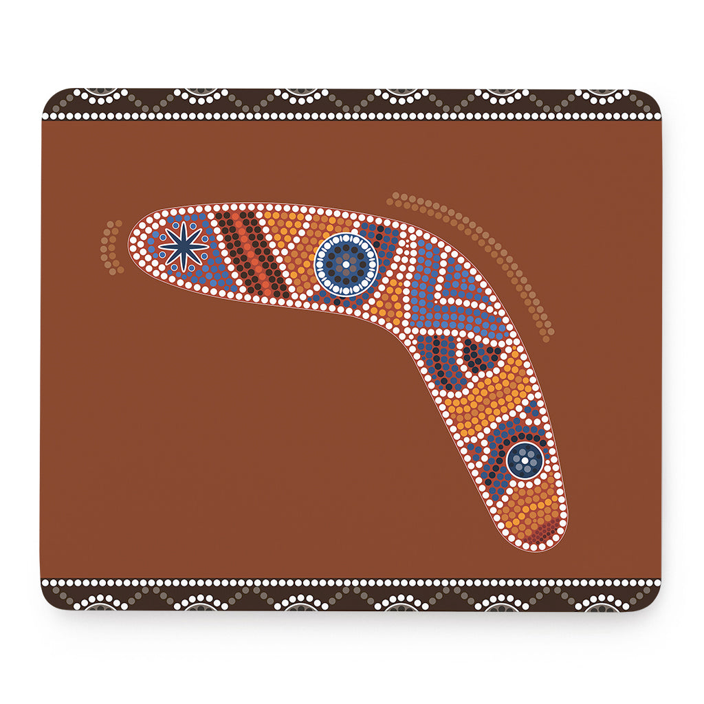 Aboriginal Dot Boomerang Print Mouse Pad