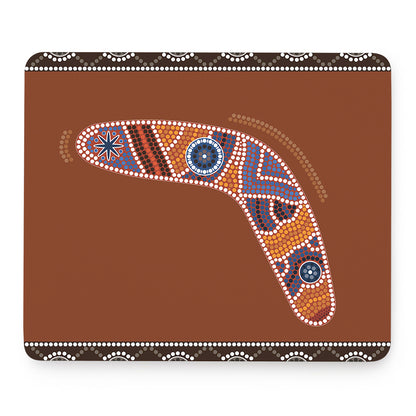 Aboriginal Dot Boomerang Print Mouse Pad