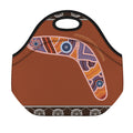 Aboriginal Dot Boomerang Print Neoprene Lunch Bag
