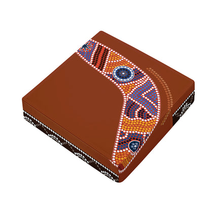 Aboriginal Dot Boomerang Print Outdoor Seat Cushion Cover