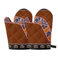 Aboriginal Dot Boomerang Print Oven Mitts