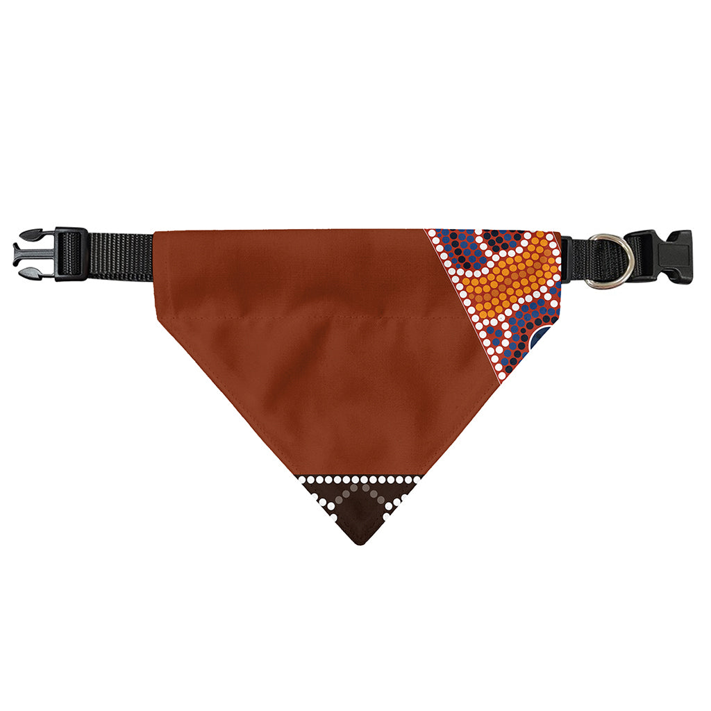Aboriginal Dot Boomerang Print Over The Collar Dog Bandana