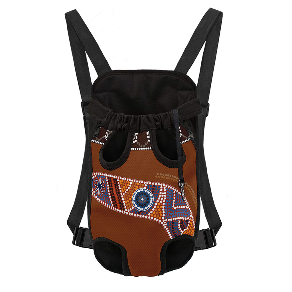 Aboriginal Dot Boomerang Print Pet Carrier Backpack