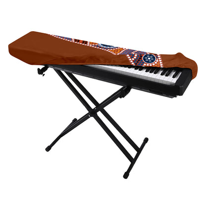 Aboriginal Dot Boomerang Print Piano Keyboard Cover