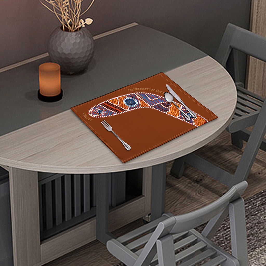Aboriginal Dot Boomerang Print Placemat