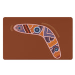 Aboriginal Dot Boomerang Print Polyester Doormat